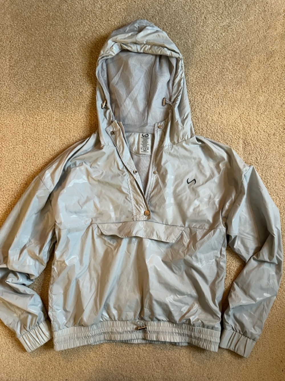 TLF Privy Street to Gym Light Gray Women's Hooded Windbreaker Jacket
